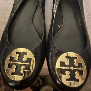 Navy Patent Tory Burch Flats